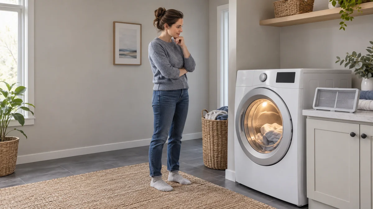 Dryer runs but no heat during a five-minute empty timed-dry test