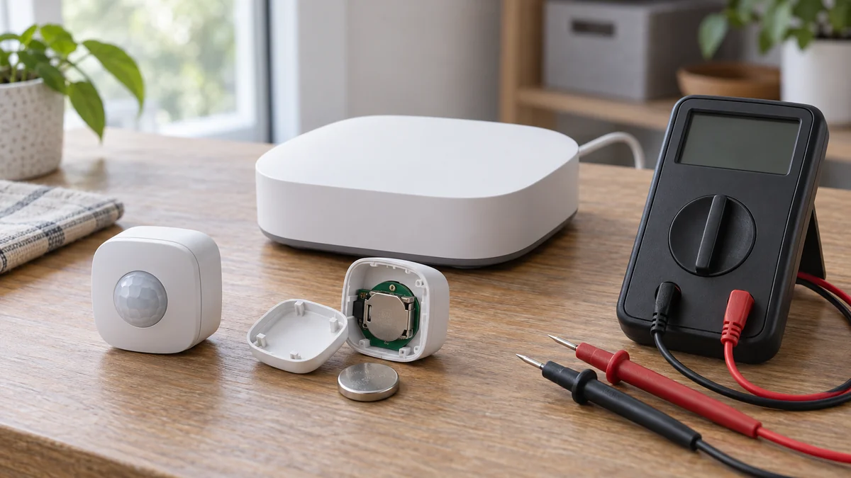 SmartThings motion sensor offline beside a hub while another sensor still reports normally